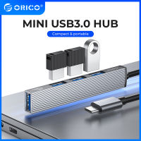 ORICO อลูมิเนียม Type C HUB 4พอร์ต USB 3.0 2.0,อะแดปเตอร์แยกการ์ดแบบบางพกพาสำหรับอุปกรณ์คอมพิวเตอร์ (AH)