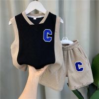 【hot sale】 ✜☫ C10 Boys Vest Suit Summer 2023 New Style Fashionable Baby Influencer Clothes Children Korean Cool Handsome Clothing Trendy