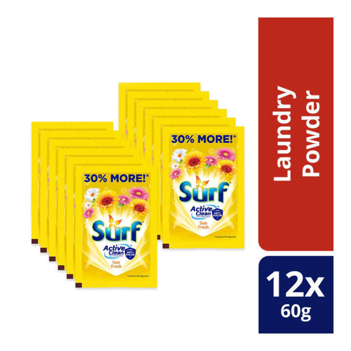 Surf Powder Detergent Sun Fresh 65G Sachet Set Lazada PH