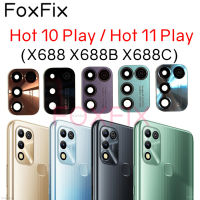 2 Pcslot Belakang Kamera Kaca untuk Infinix Hot 10 Main Hot 11 Main Penggantian dengan Pelekat Pelekat X688 X68. 8B X688C