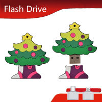 Cute Christmas Tree USB Drive 4GB 8GB 16GB 32GB 64GB 2.0 USB Flash Drive 100% Real Large Capacity 1GB 2GB 128GB Portable USB Flash Drive