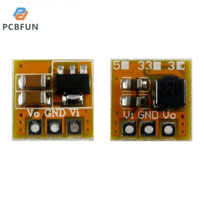 pcbfun ตัวแปลง DC บูท DC แรงดันไฟฟ้า0.7-5V ถึง3V 3.3V 5V 350KHZ ประสิทธิภาพสูงโมดูลตัวแปลงขึ้นขั้นตอนของตกแต่งงานปาร์ตี้อิเล็กทรอนิกส์พร้อมขา