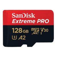 SanDisk 128 Extreme Pro MicroSD Memory (ไมโครเอสดีการ์ด) รองรับภาพ 4K ประกัน Lifetime โดย Synnex