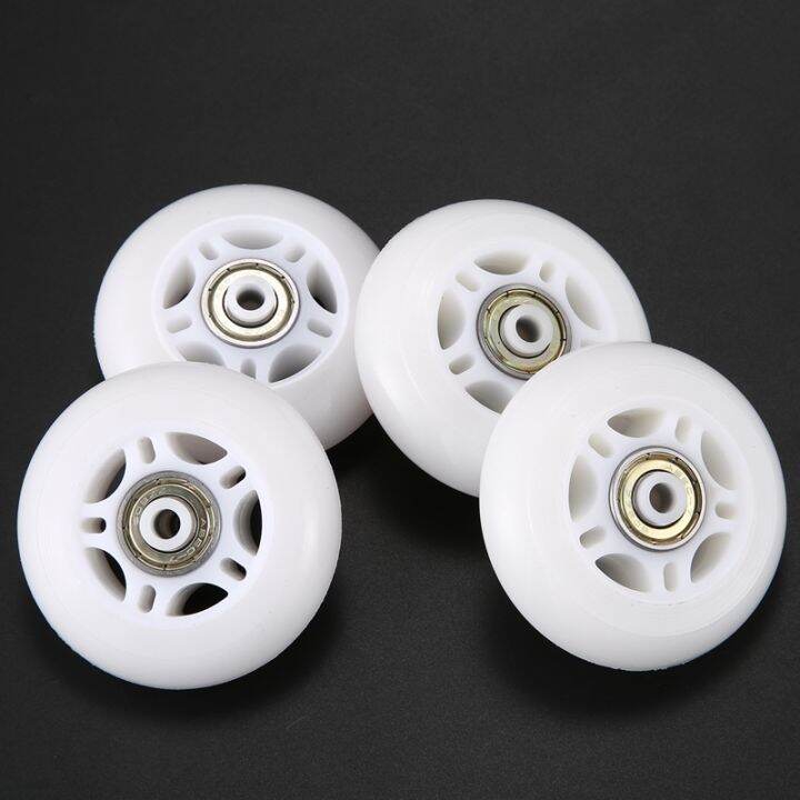 4-pack-inline-skate-wheels-beginners-replacement-wheel-with-bearings-70mm-white