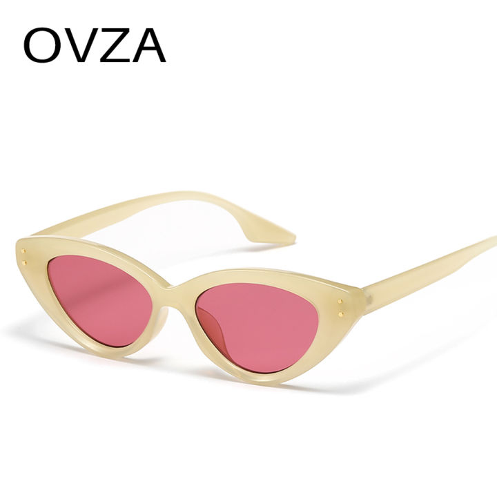 ovza-แว่นกันแดดผู้หญิงลายแมวย้อนยุค-แว่นตาแนววินเทจทรงแคบเลนส์ป้องกันแสง-uv-s6071สำหรับผู้ชาย