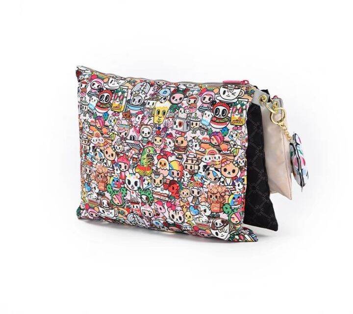 lesportsac-2023-tokidoki-อุปกรณ์เสริมแบรนด์ร่วมกระเป๋าเก็บพิมพ์ลายน่ารักอินเทรนด์4268