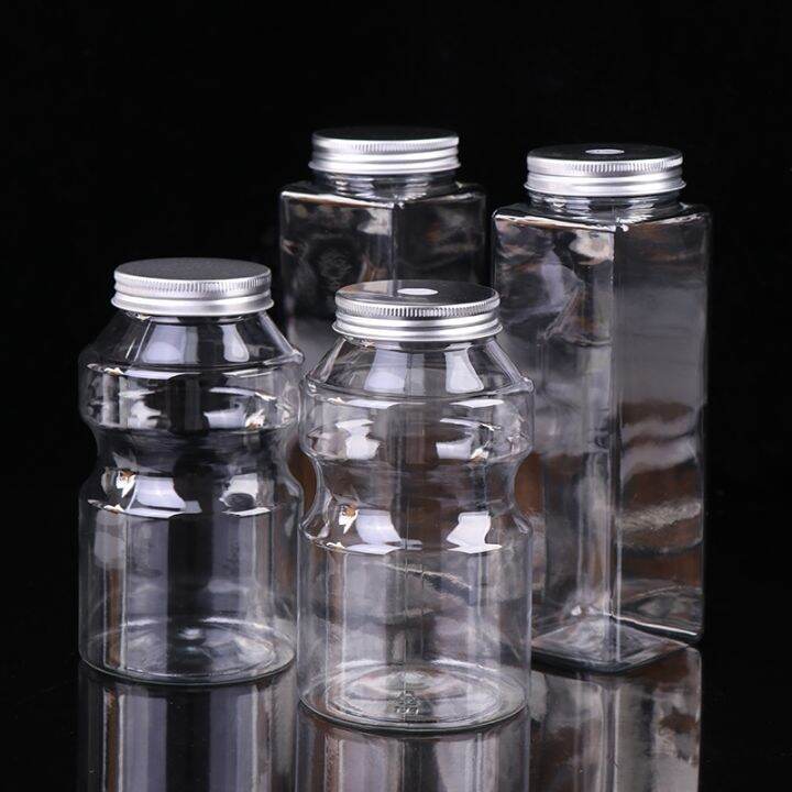 500ml-square-disposable-beverage-bottle-milk-tea-shop-plastic-yogurt-bottle-disposable-candy-jar-mason-jar-lids-storage-bottle