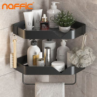 Bathroom Shelf Organizer 304 Stainless Steel Storage Rack Cosmetics Shampoo Shower Shelf Punch Free Kitchen Wall Corner Shelves