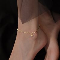 High Grade Luxury Round Bead Feet Chain Anklets for Women Fashion Charm Anklet Bracelet On Leg Foot Jewelry Wholesale