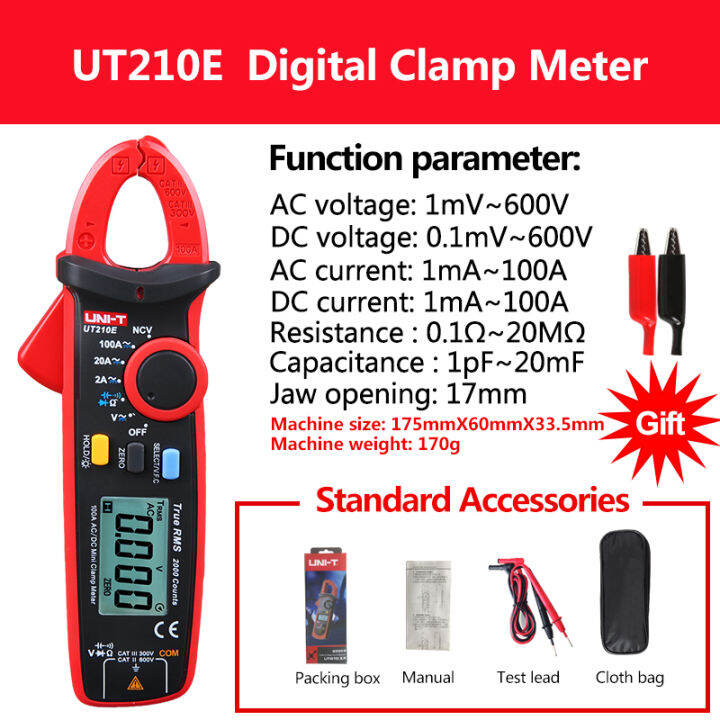 uni-t-ut210e-pro-ac-dc-600v-โวลต์มิเตอร์100a-แอมป์มิเตอร์ไฟฟ้าความถี่-tester