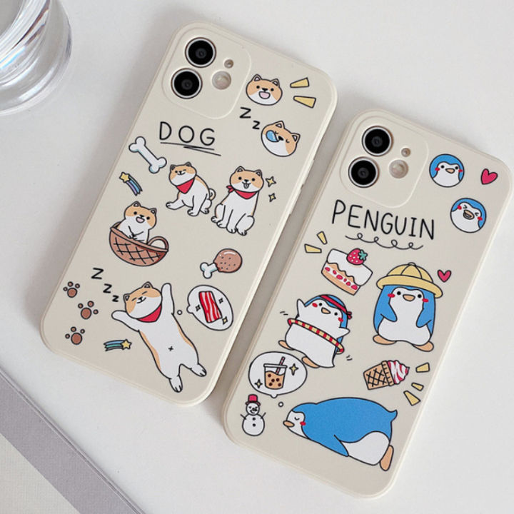 เคสโทรศัพท์เพนกวินน่ารักสำหรับ-tecno-pova-3-spark-10-pro-6-go-2023-8c-8p-7t-camon-18p-pop-5-lte-ฝาหลังชิบะอินุสัตว์