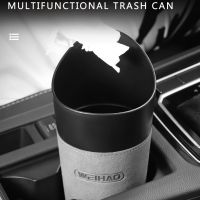Weihao Car Trash Bin suede Garbage Can For Car Dustbin Waste Rubbish Basket Bin Organizer Storage Holder Bag Auto Accessories