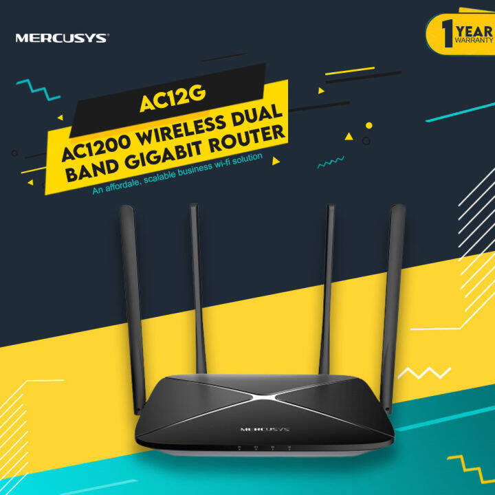 Mercusys AC12G AC1200 Wireless Dual Band Gigabit Router | Router ...