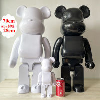 จุด Bearbrick 1000 70cm บล็อก หมีคูเปอร์ริก 积木熊 ตุ๊กตา หมีความรุนแรง ห้องนั่งเล่น ของตกแต่ง หมีความรุนแรง แม่พิมพ์สีขาว DIY วัสดุ