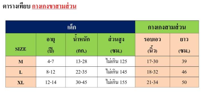 กางเกงเด็กอ้วน-เด็กโต-xl-ราคาส่งเซท-3-ตัว