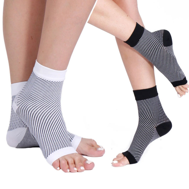 ถุงเท้าข้อต่ำรัดกล้ามเนื้อแบบยืดหยุ่นสำหรับผู้ชายและผู้หญิงสำหรับใส่เล่นกีฬาปลอกเท้า