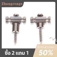 zhangrenge?Cheap? ตัวยึดสายกีตาร์2ชิ้น เซ็ตพร้อมสกรูสำหรับชิ้นส่วนกีตาร์ไฟฟ้าสายกีตาร์สีเงิน ดำ ทองสำหรับสายกีตาร์