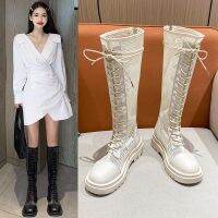 ขายดีที่สุด ioztt2023 - /❦✁ Fashion Temperament Hollow Boot Sandal Female Strapping Zip Platform Knee-high Breathable Mesh Shoe