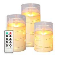 Plastic Cover One-Piece Simulation Wedding Bar Decoration Birthday Remote Control LED Electronic Candle Light,Set