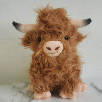 ที่นิยมในโลกออนไลน์ Highland Cow สก็อตไฮแลนด์วัวตุ๊กตาตุ๊กตาวัวขนยาวน่ารักในสต็อก