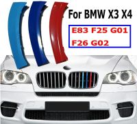 กระจังหน้ารถยนต์ m - กระจังหน้า 3 ชิ้นสำหรับ BMW X3 E83 F25 G01 X4 F26 G02 2003-2020