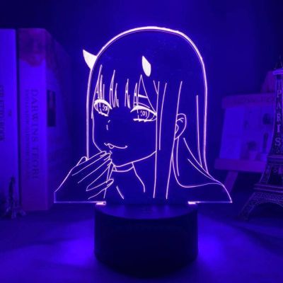 Jason โคมไฟกลางคืน LED รูปอนิเมะ Darling in the Franxx Zero Two 002 3d ชาร์จ USB สําหรับตกแต่งบ้าน(หมายเหตุเฉพาะแผง!!!)