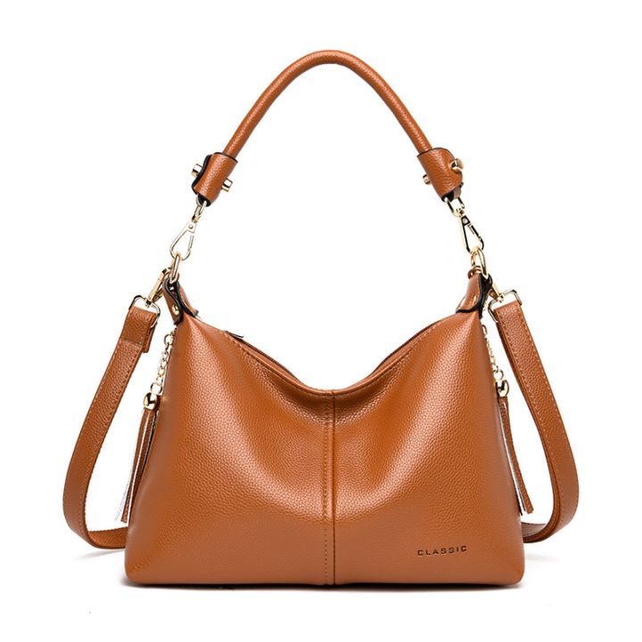 handbag-branded-กระเป๋าผู้หญิง-2023-ใหม่พู่หนังนุ่มวัยกลางคนกระเป๋าแม่รุ่นเกาหลีกระเป๋าสะพายข้างเดียวกระเป๋าสะพายข้างแฟชั่นกระเป๋าถืออินเทรนด์