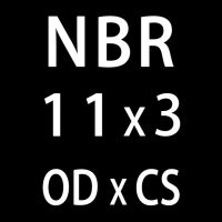 Nbr โอริงแหวนยางน้ำมันปะเก็นแหวนเครื่องทำความสะอาดปิดผนึกแหวน3มม. 50ชิ้น/ล็อต Od10/11/12/13/14/15/16/17/18/19/20*3มม. ความหนาของซีล (od11Mm)