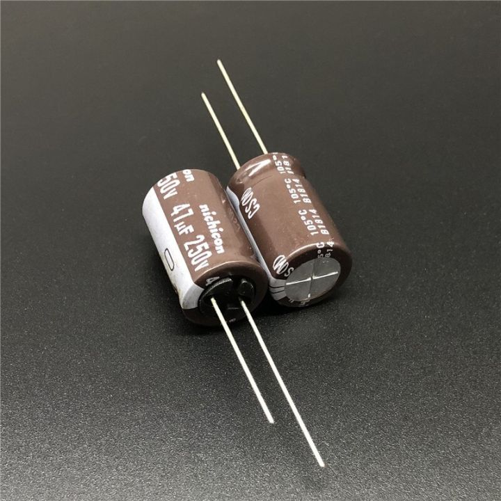 5pcs-50pcs-47uf-250v-nichicon-cs-series-12-5x20mm-high-ripple-current-high-reliability-250v47uf-aluminum-electrolytic-capacitor
