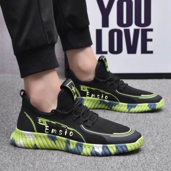 พร้อมส่ง-รองเท้ากีฬาวิ่งผู้ชายพื้นนุ่มน้ำหนักเบาระบายอากาศใหม่-รุ่น-8212