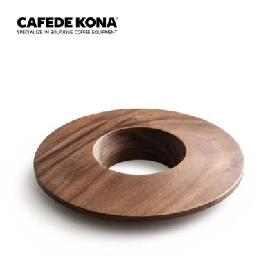 CAFEDE KONA Dripper Ring (Wooden) Holder แท่นไม้รองดริป ใช้กับ Origami V60 Lotus Leaf Filter Cup ไม้พยุง แหวนดริป
