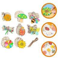 80 Pcs Wood Flower Cutouts Graffiti Chips DIY Slices Wooden Crafts Handmade Painting Household Unfinished Mushroom Accessory