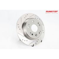 RUNSTOP รันสตอป brake disc จานเบรคหน้า ลายเจาะรูเซาะร่อง ขนาดเดิม 282 HONDA  รุ่น CRV  2002