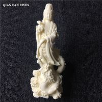 รูปปั้น Guanyin มังกรขาวแกะสลักอย่างประณีตประติมากรรมศิลปะสมัยใหม่รูปปั้นตกแต่งลอฟท์ห้องนั่งเล่นในบ้านสูง17ซม