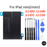 แบตเตอรี่ iPad mini 2 3 แบตเตอรี่ทดแทนสำหรับ iPad mini 2/3 A1489 A1490 A1491 A1599 แบตเตอรี่ 6471mAh