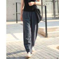 COD DSGERTRYTYIIO 【Joy Joy Clothing】 CNV.XBS5.2022 Spring Summer Pure Cotton Banana Pants Very Slimmer Look Casual Womens Carrot Stone Frayed Wash Wide-Leg Three Seasons Style