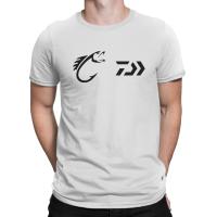 Men Daiwa Hook Fish T Shirts Japanese fishing gear Pure Cotton Clothes Fun Short Sleeve Crew Neck Tee Shirt Summer T-Shirts