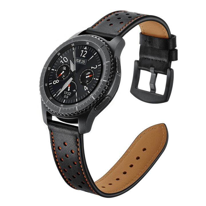 สายนาฬิกา22มม-สำหรับ-samsung-galaxy-watch-46มม-สาย-s3เกียร์-frontier-amazfit-bip-retro-หนังแท้-huawei-gt2-pro-strap-carterfa