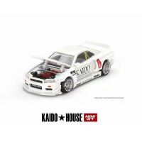 รถหล่อขึ้นรูปแบบเปิดประทุน GT-R 1:64 Nissan Skyline (R34) ขนาดเล็ก GT Kaido House