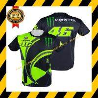 เสื้อยืดแขนสั้น VR46 JT-556 เนื้อผ้าโพลีเอสเตอร์สแปนเด็กซ์ นุ่มลื่นแห้งไว ซับเหงื่อ สวมใส่สบาย (พร้อมส่งทันทีได้ของไม่เกิน 2-3วัน)