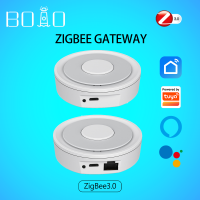 BOIO Tuya ZigBee 3.0 Smart Gateway Hub Smart Home Bridge Smart Life APP รีโมทคอนโทรลไร้สายทำงานร่วมกับ Alexa Home