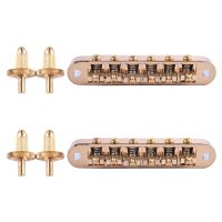 2X Gold Tune-O- Electric Roller Saddle Bridge Lp Electric Guitar Bridge From Korea