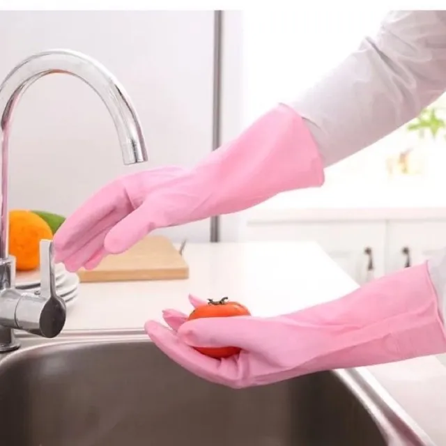 Rubber Gloves Latex Kitchen Long Dish Washing Cleaning Lazada PH