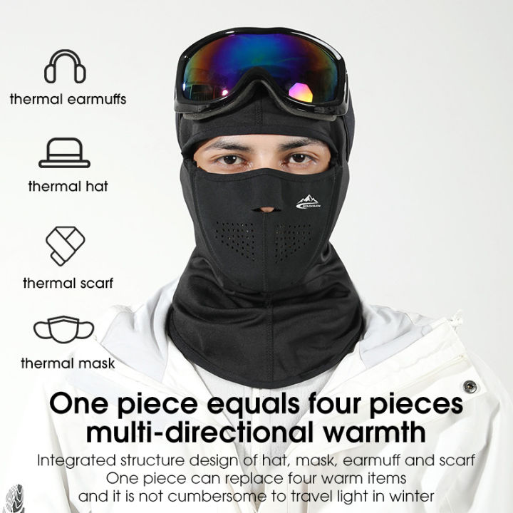 ผู้ชายและผู้หญิงกีฬากลางแจ้งฤดูหนาวบวกกำมะหยี่หมวกไหมพรมอบอุ่น-windproof-หน้ากากขี่จักรยานเดินป่าวิ่ง-h-eadwear