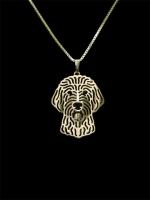 Trendy cute Goldendoodle dog pendant necklace women gold silver plated statement necklace men cs go collares