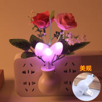 10pcslot Promotion Gifts USEU Plug Led Light Controlled Inductive Night Lights Wall Lamp Breast Feeding Beside Lighting