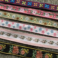 3YARD 1 INCH 20-35MM Flower Vintage Handmade Embroidered Jacquard Ribbons Clothing ZERZEEMOOY Gift Wrapping  Bags