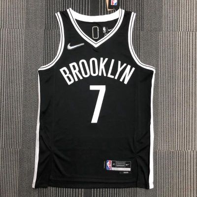 เสื้อกีฬาบาสเก็ตบอล ลายทีม Brooklyn Nets Kevin Durant สีดํา สําหรับผู้ชาย