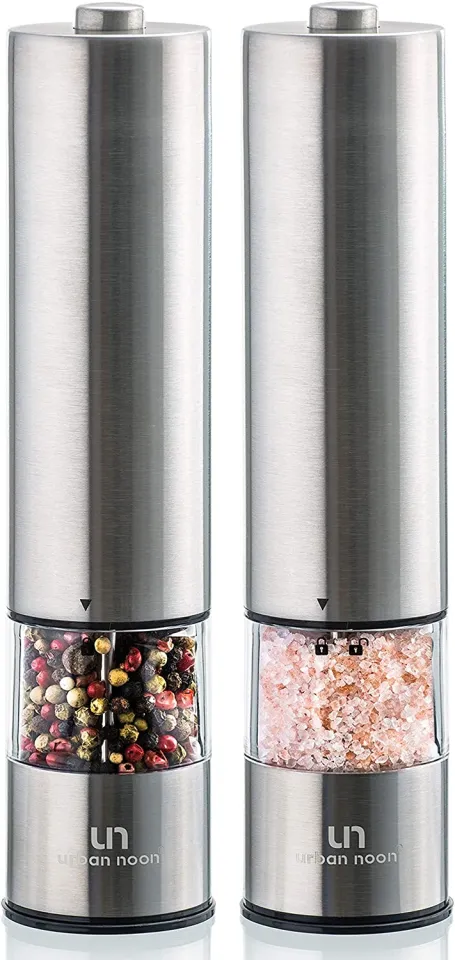 Stainless Steel Battery Operated Salt or Pepper Grinder by Urban Noon