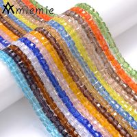 4/6/7mm Multicolor Crystal Beads Transparent Square Loose Spacer Beads For Jewelry Making Necklace Braclets Earrings Accessories